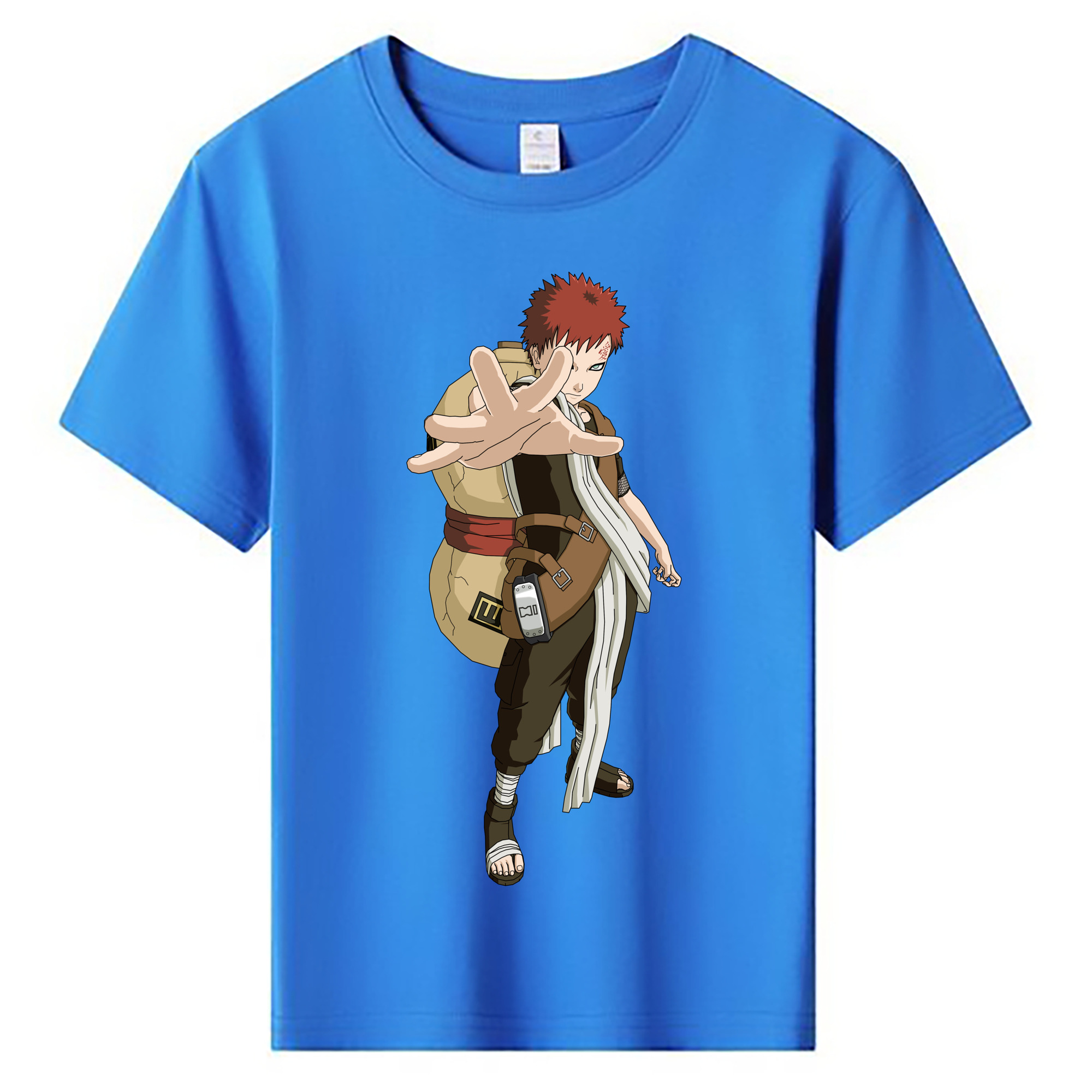 （画像用） NARUTO -ナルト- ガアラ Gaara 綿100％キッズTシャツ（フロントプリント）